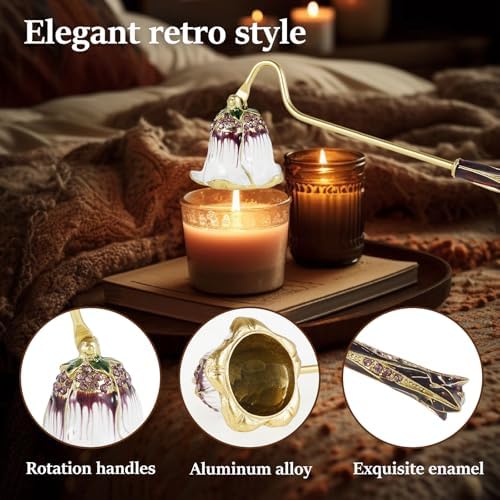 Purple Metal Candle Snuffer with Rotatable Handle