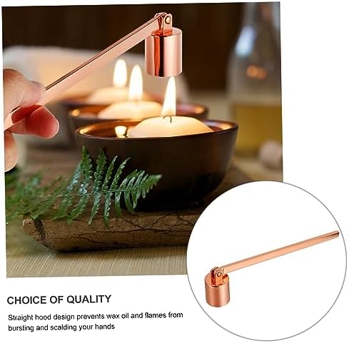 GOOHOCHY Candle Snuffer with Long Handle and Rose Gold Finish