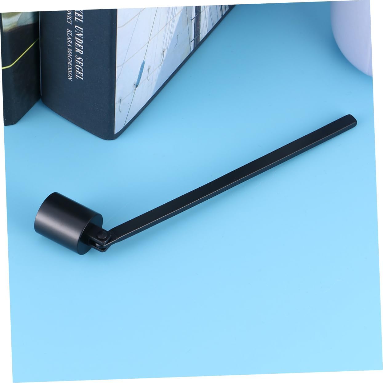 Stainless Steel Candle Snuffer with Wick Trimmer and High Reach Design