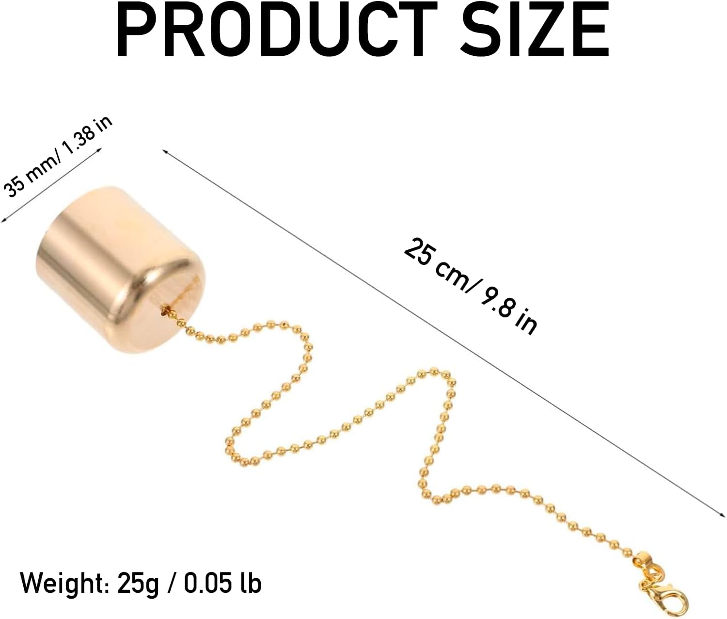 SerenGlow Brass Candle Snuffer Caps with Chain 4 Pcs
