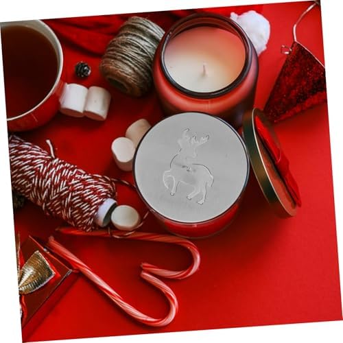 NUOBESTY Decorative Candle Cover with Elk Pattern