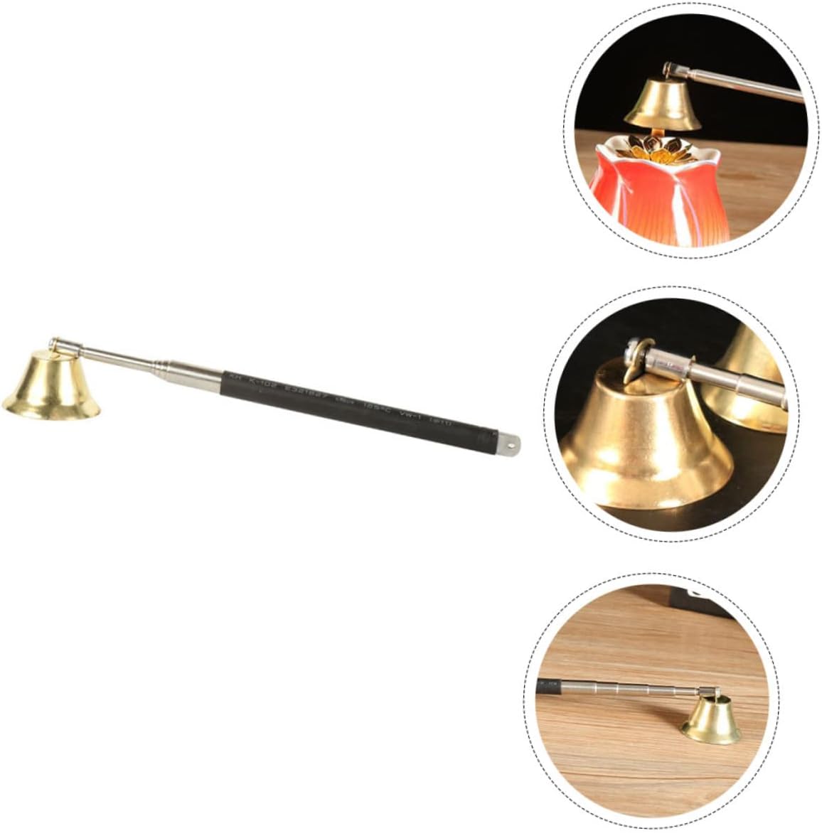 Vintage Candle Snuffer with Flexible Telescopic Handle