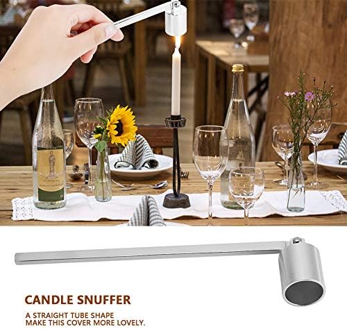 Cyrank Silver Candle Snuffer with Long Handle