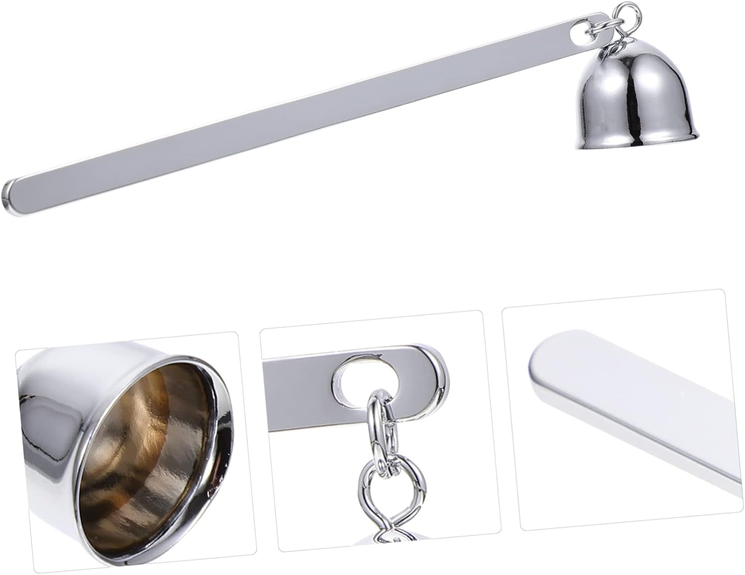 Luxshiny Long Handle Candle Snuffer Stainless Steel Wick Cover