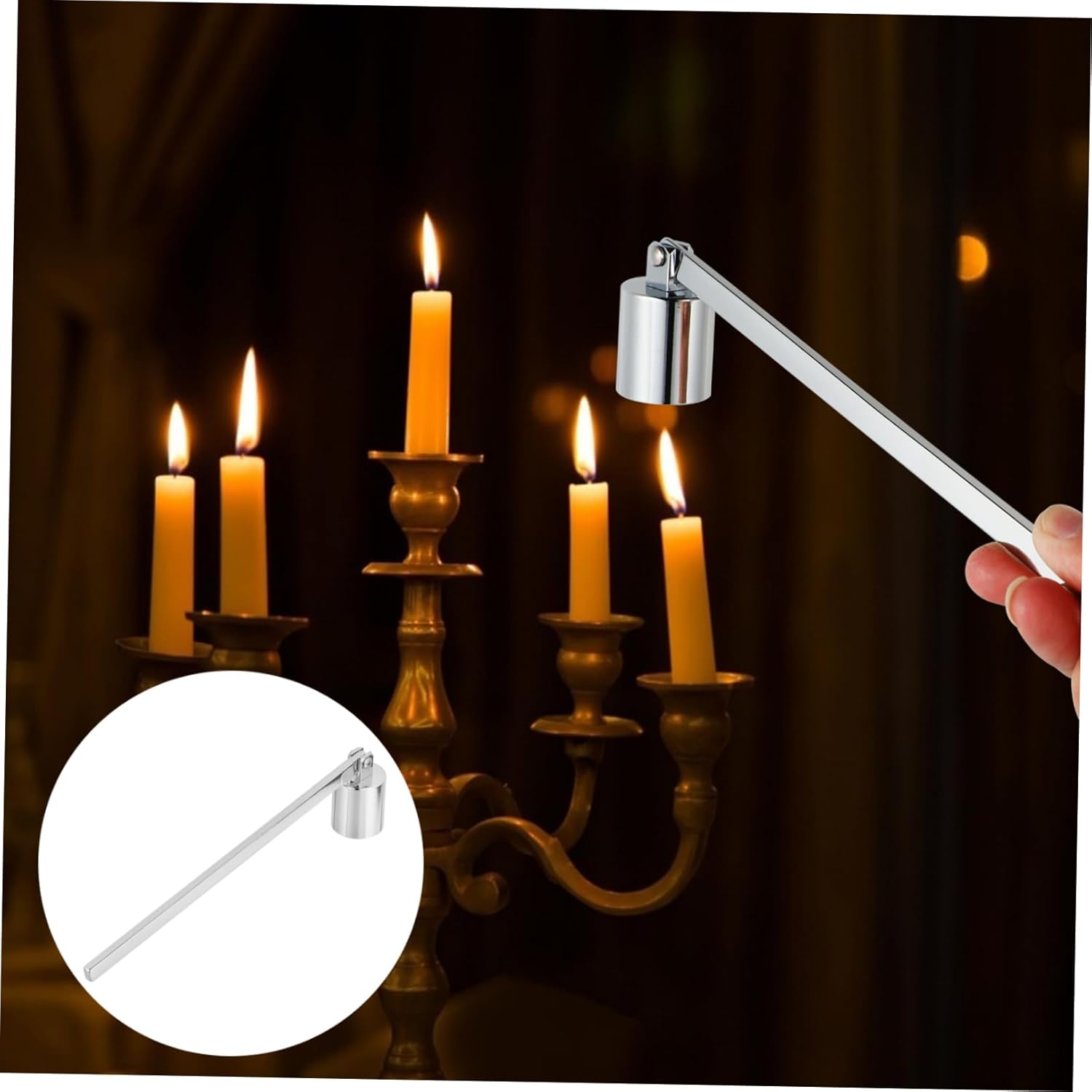 ERINGOGO Vintage Style Candle Snuffer Stainless Steel