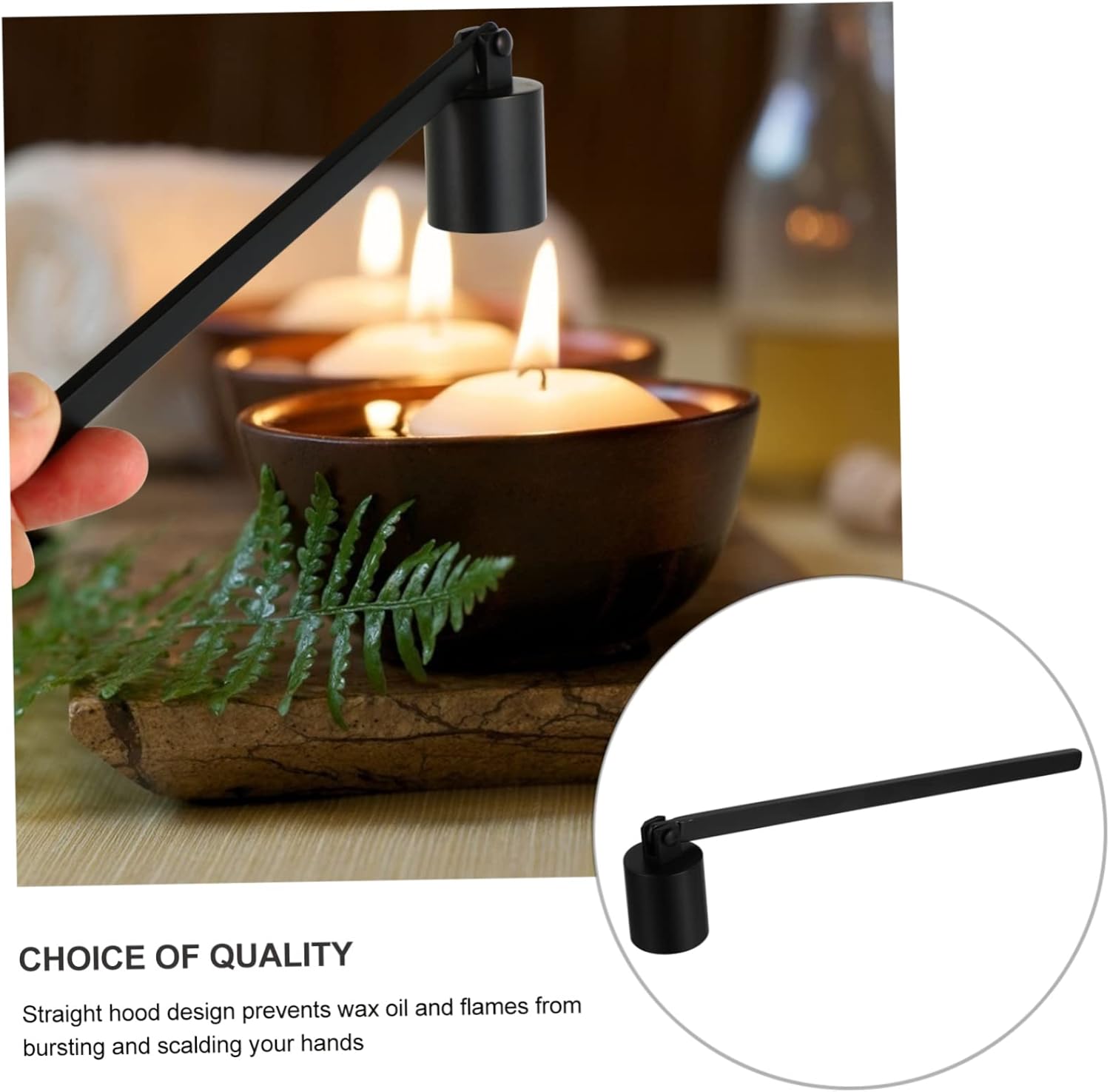 GOOHOCHY Extra Thin Candle Snuffer with Stainless Steel Flame Extinguisher