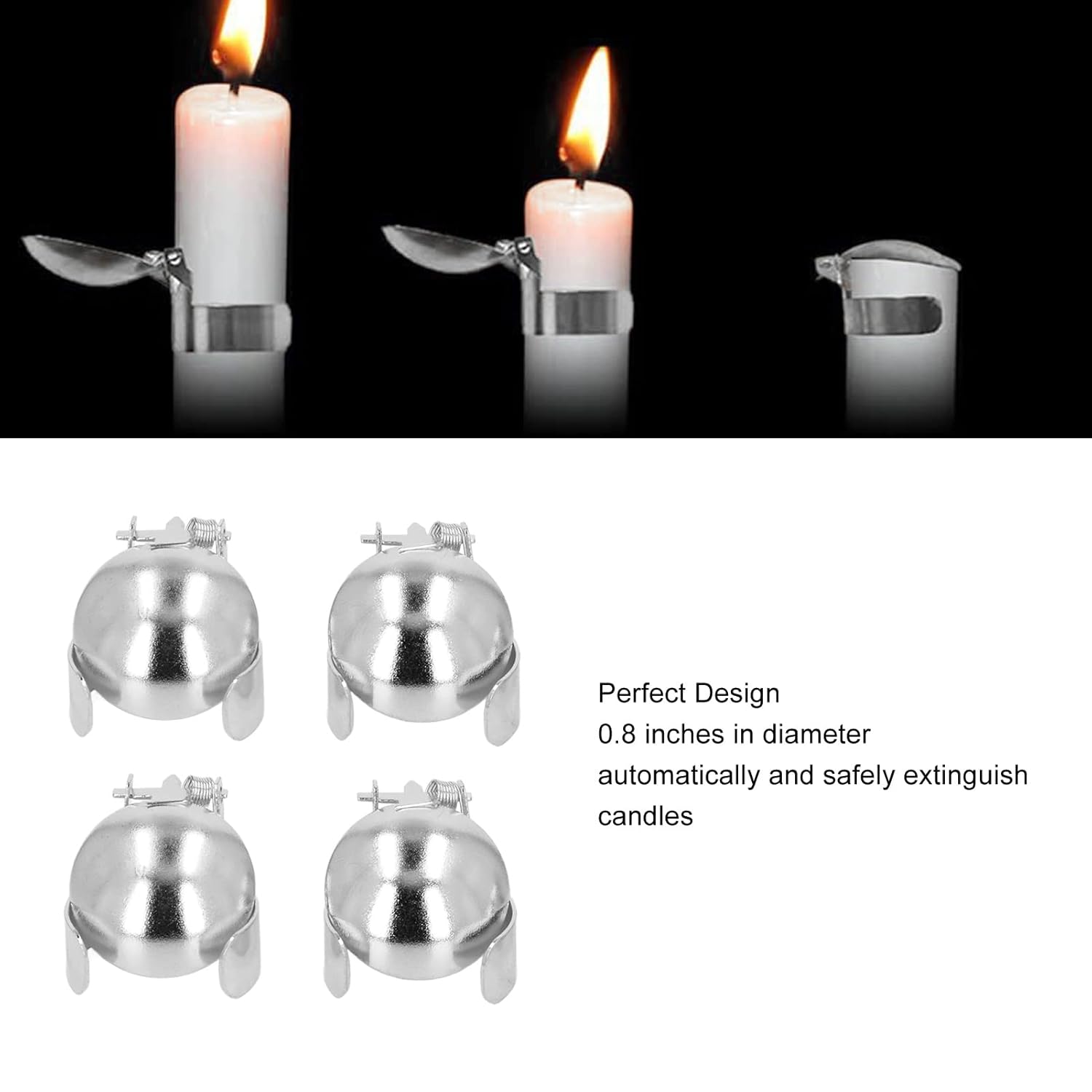 HEITIGN Automatic Candle Snuffer 4pcs Silver