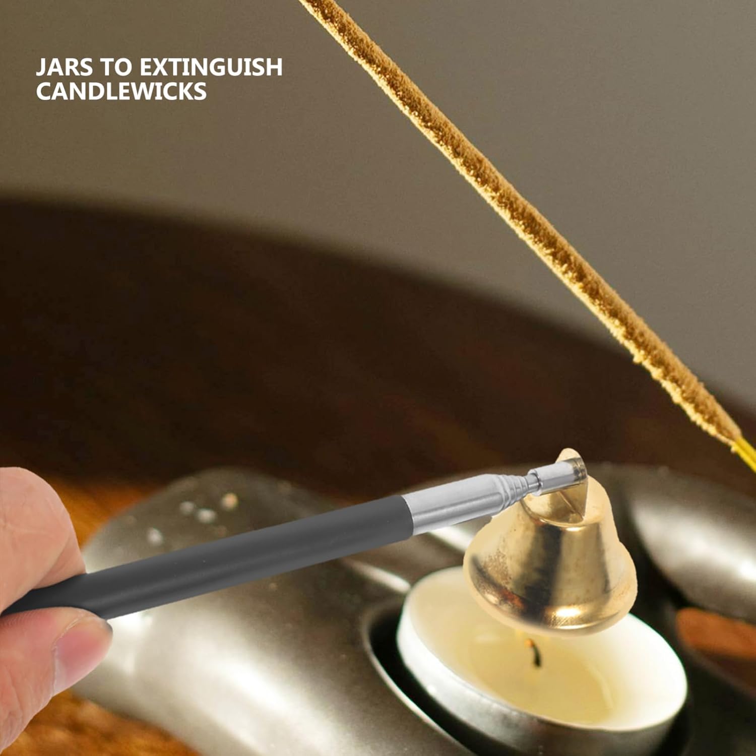 Zerodeko Telescopic Candle Snuffer Stainless Steel Flame Extinguisher