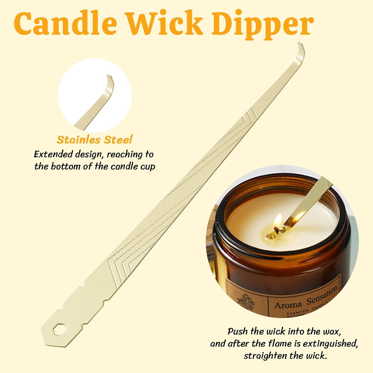 Premium 4 in 1 Candle Accessory Set - Gold
