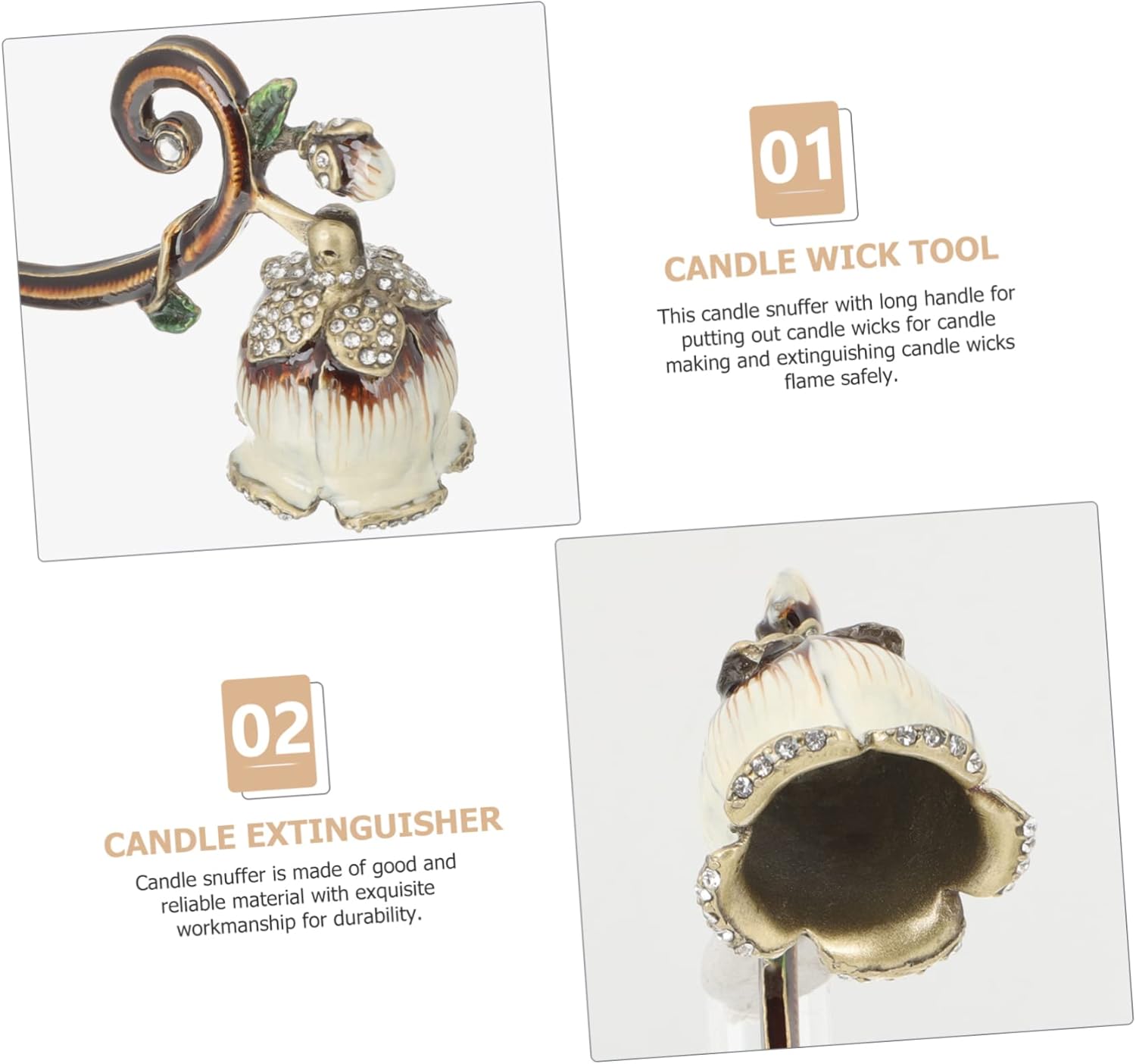 Candle Snuffer Wick Extinguisher for Long Candles