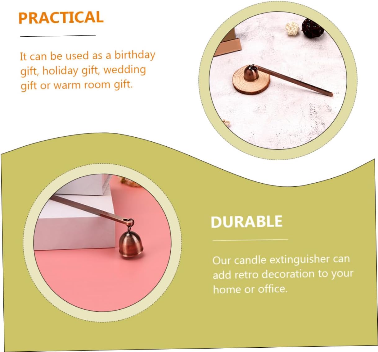 RORPOIR Candle Snuffer for Safe Extinguishment