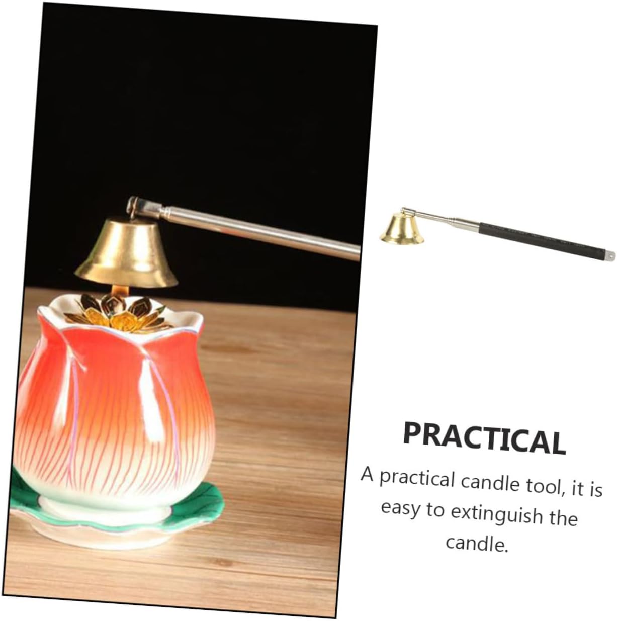 RORPOIR Alloy Candle Snuffer with Long Flexible Handle