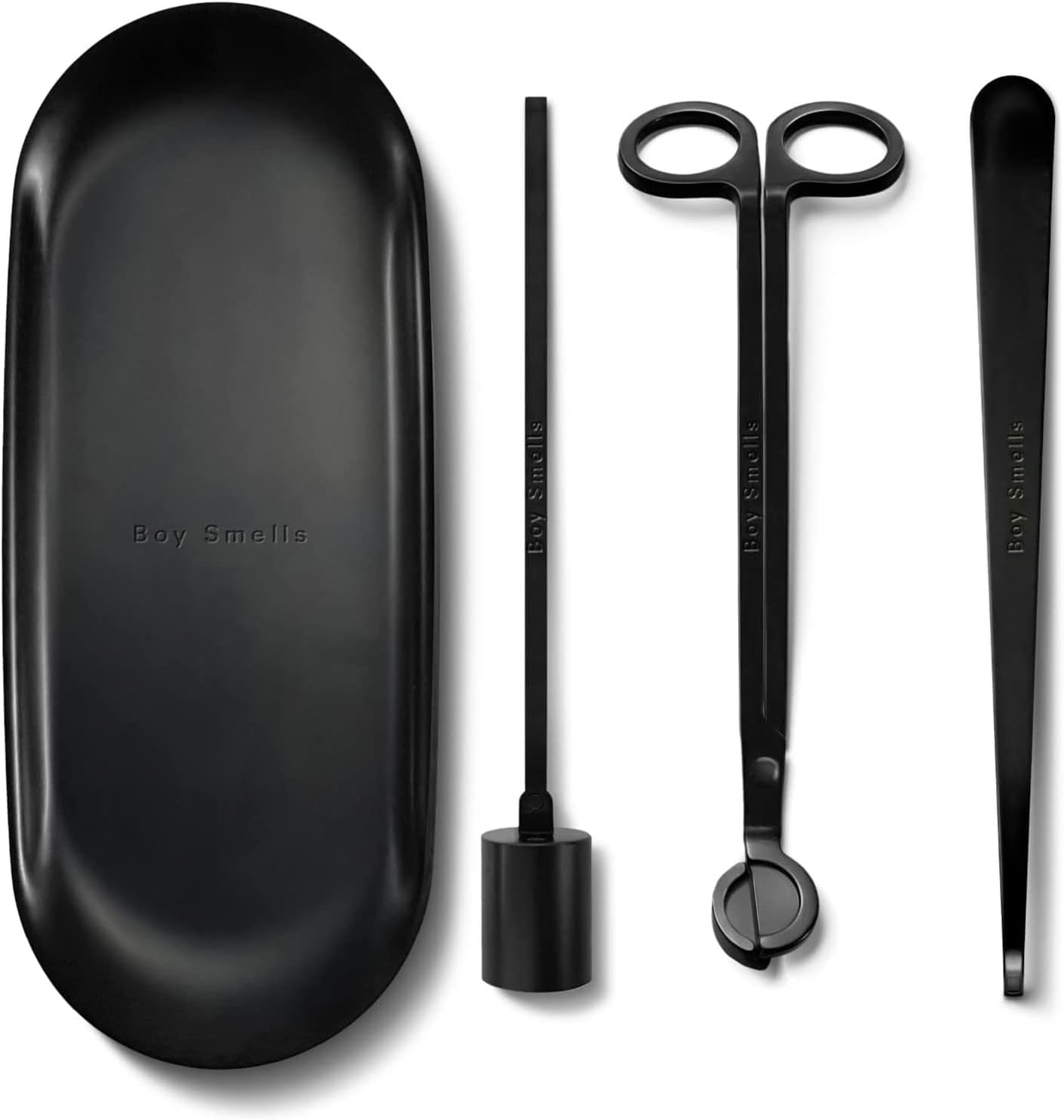 Boy Smells Candle Care Tool Set - 4 Piece Matte Black Set
