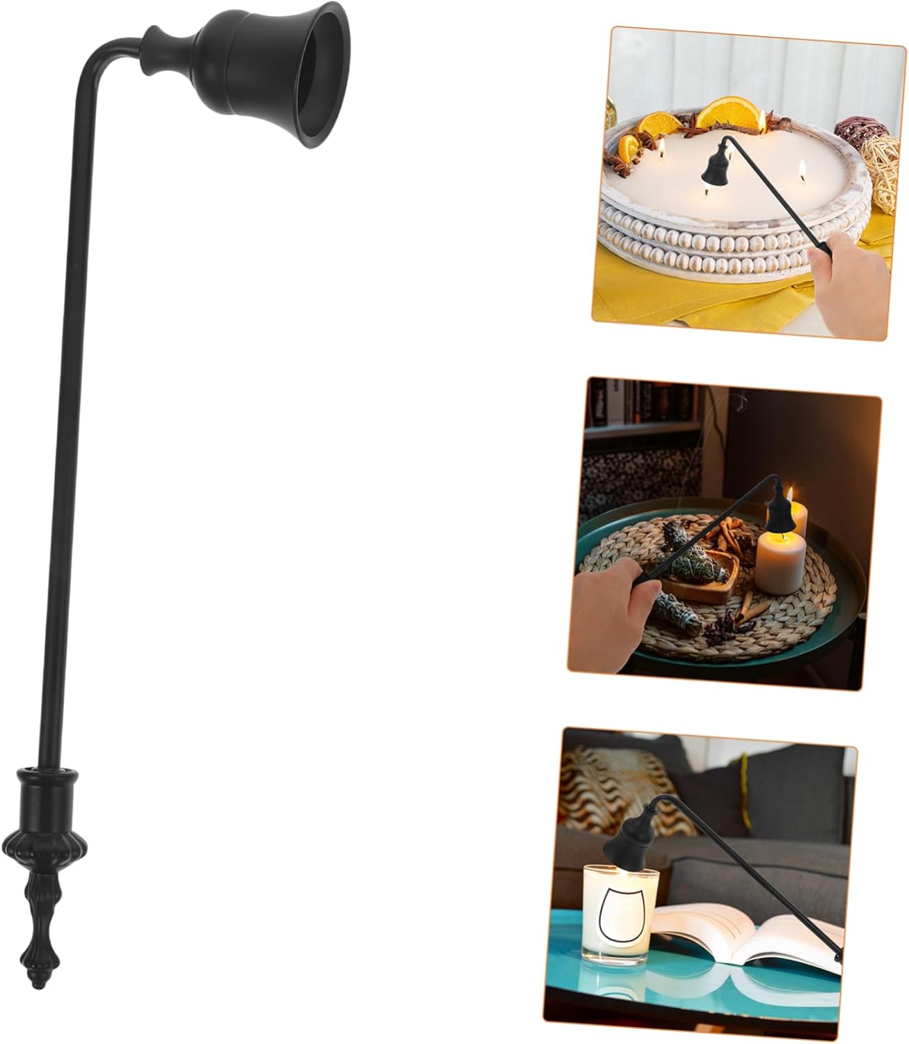 RORPOIR Antique Candle Snuffer with Long Handle for Safe Use