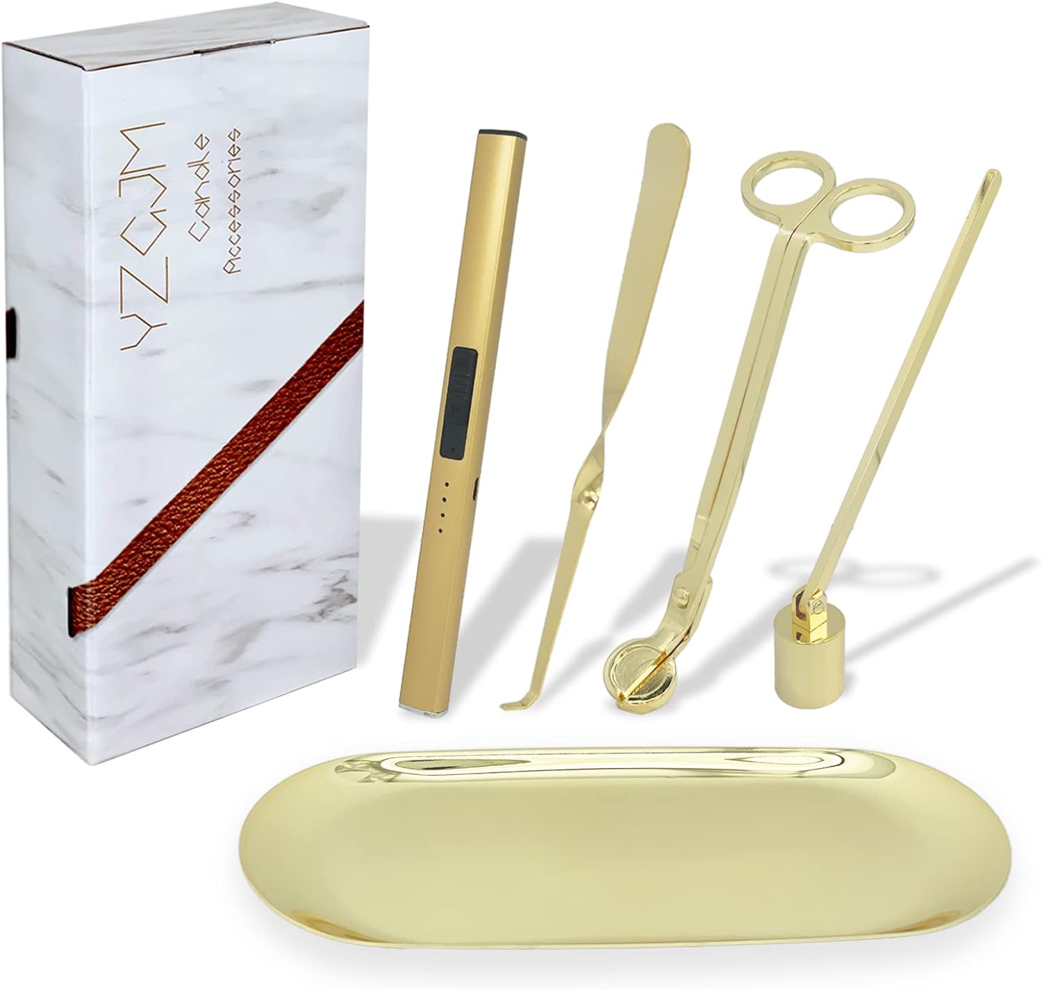 YZGJM Exquisite Candle Tool Kit with Lighter and Trimmer