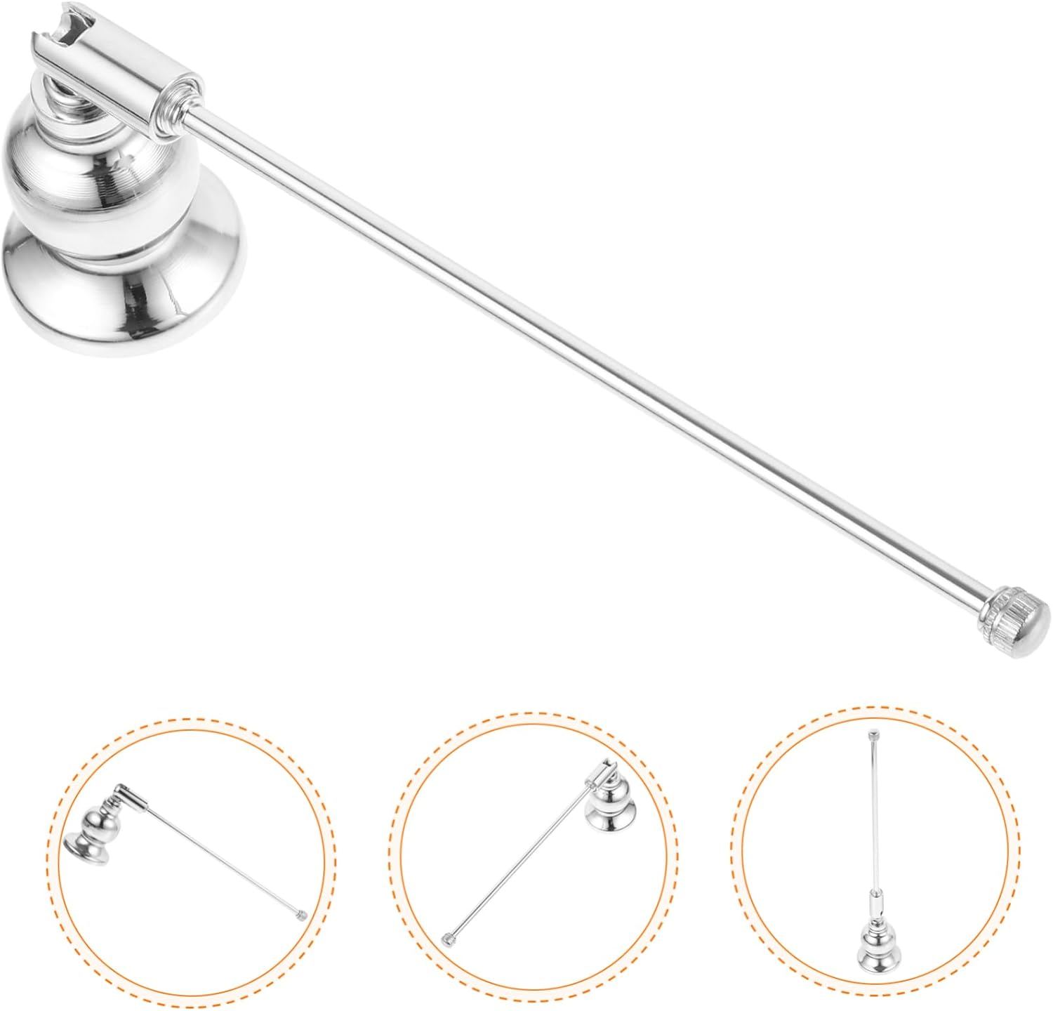 STOBAZA 3pcs Long Handle Candle Snuffer for Scented and Tea Light Candles
