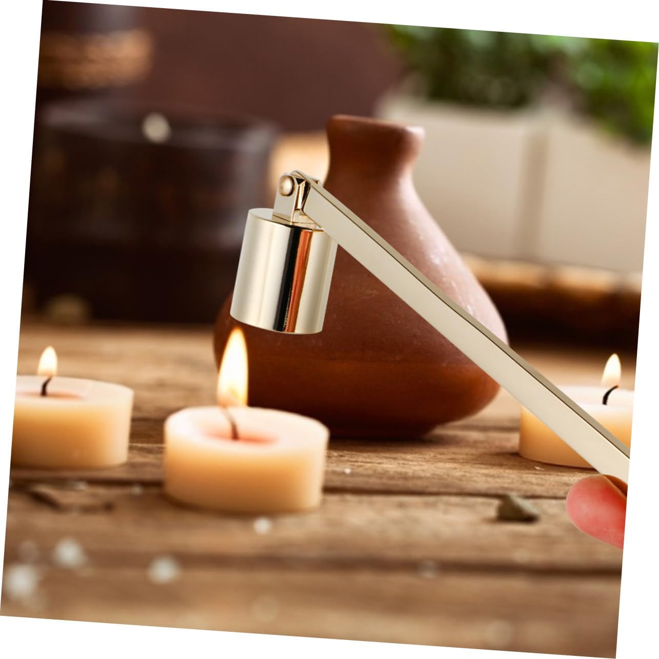 Metal Candle Snuffer with Long Handle for Safe Extinguishing