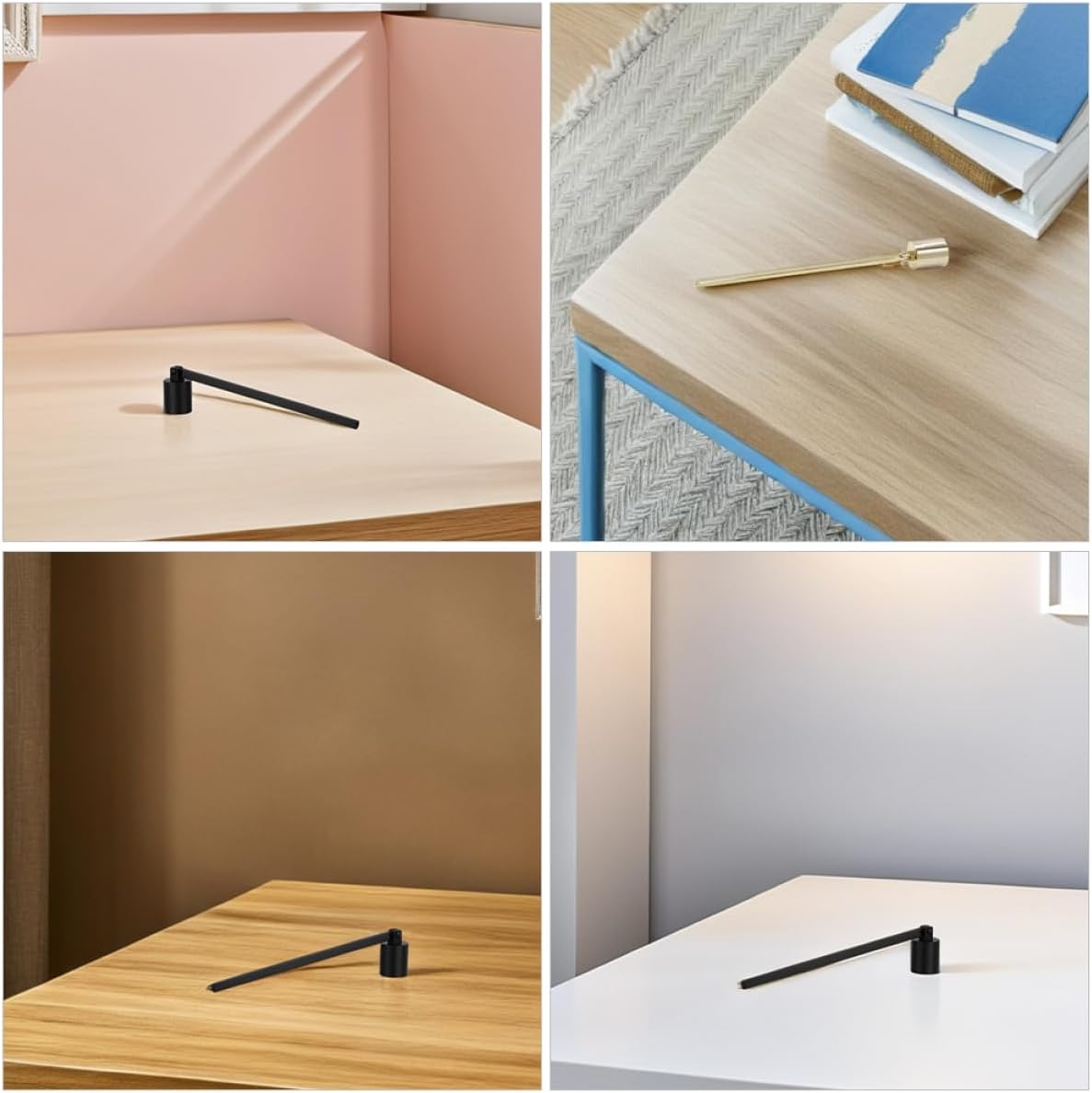 Zerodeko 2Pcs Stainless Steel Candle Snuffer Long Handle