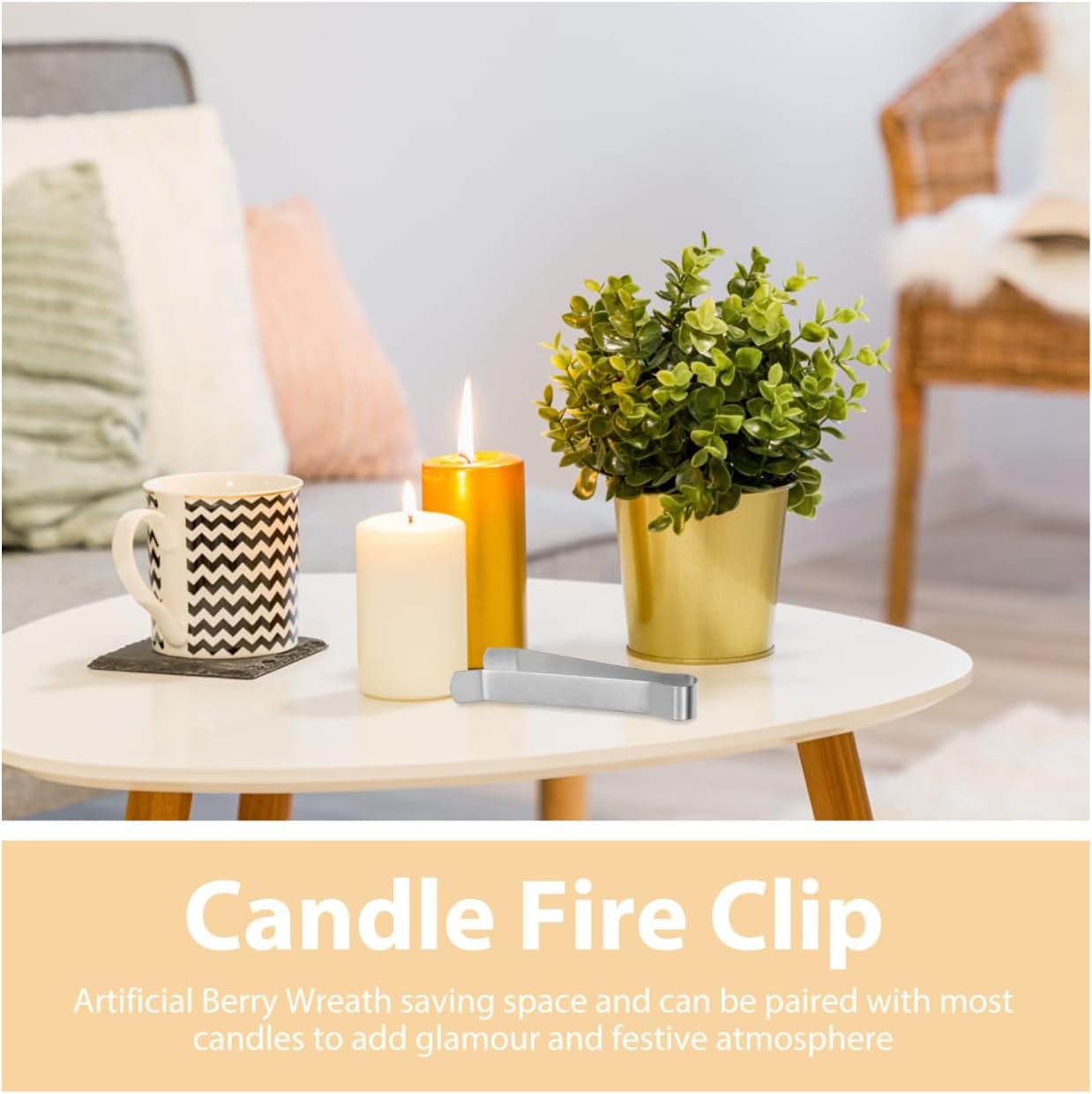 4PCS Metal Clip Candle Snuffer Stainless Steel Wick Extinguisher