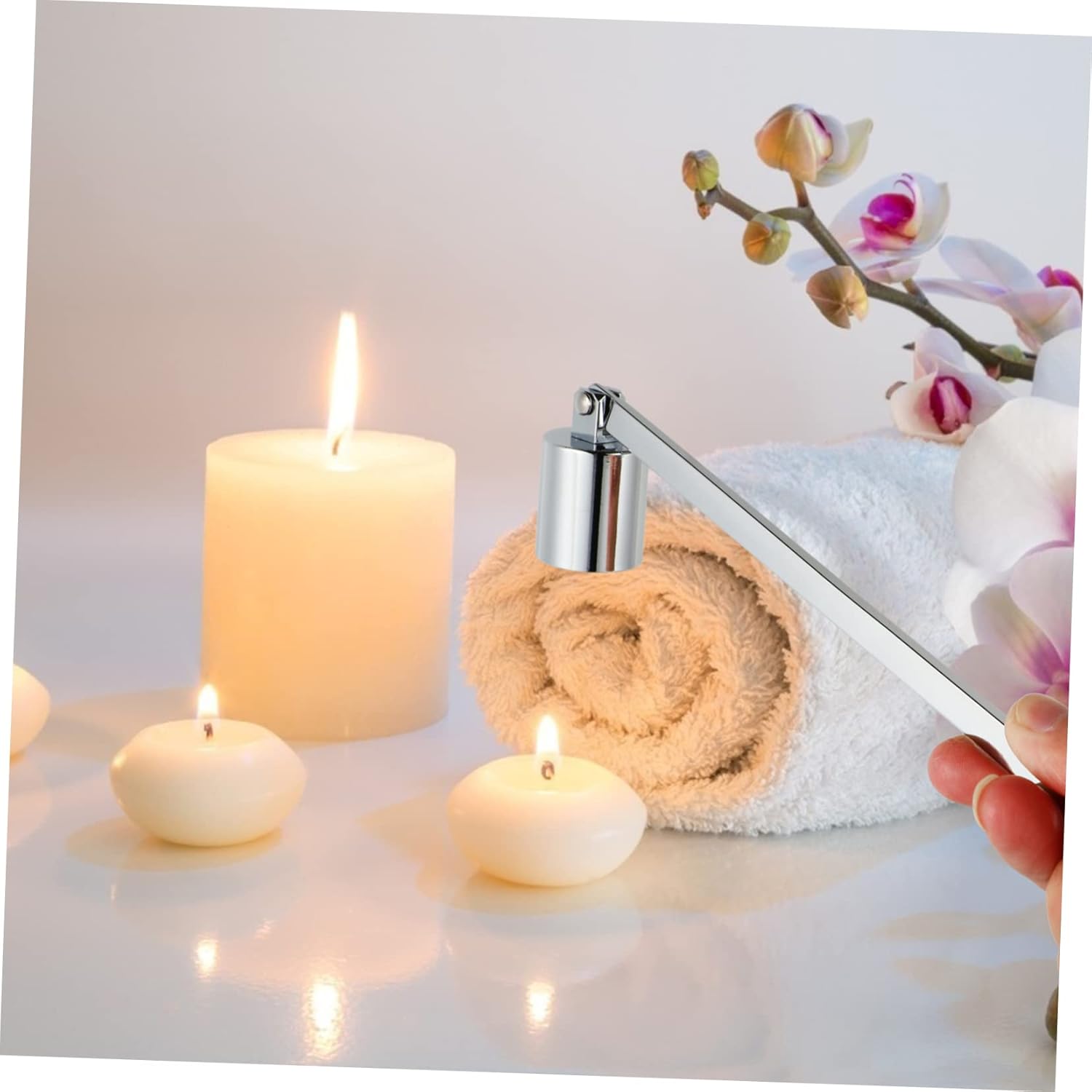 Happyyami Candle Snuffer with Long Handle and Ergonomic Design