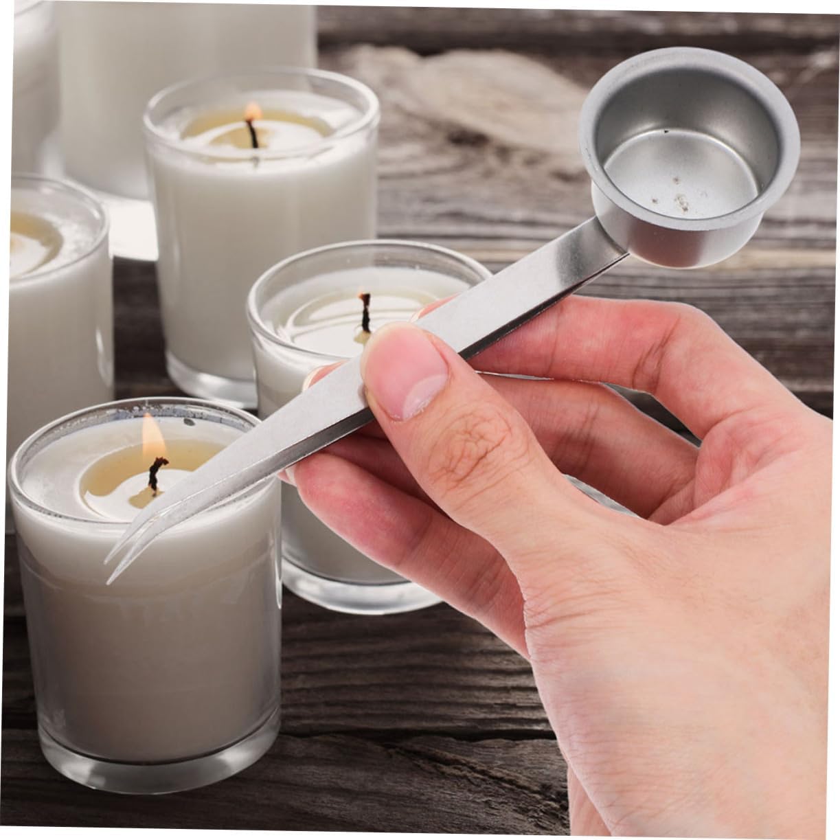 STOBAZA 2Pcs Iron Candle Snuffer with Flame Handle