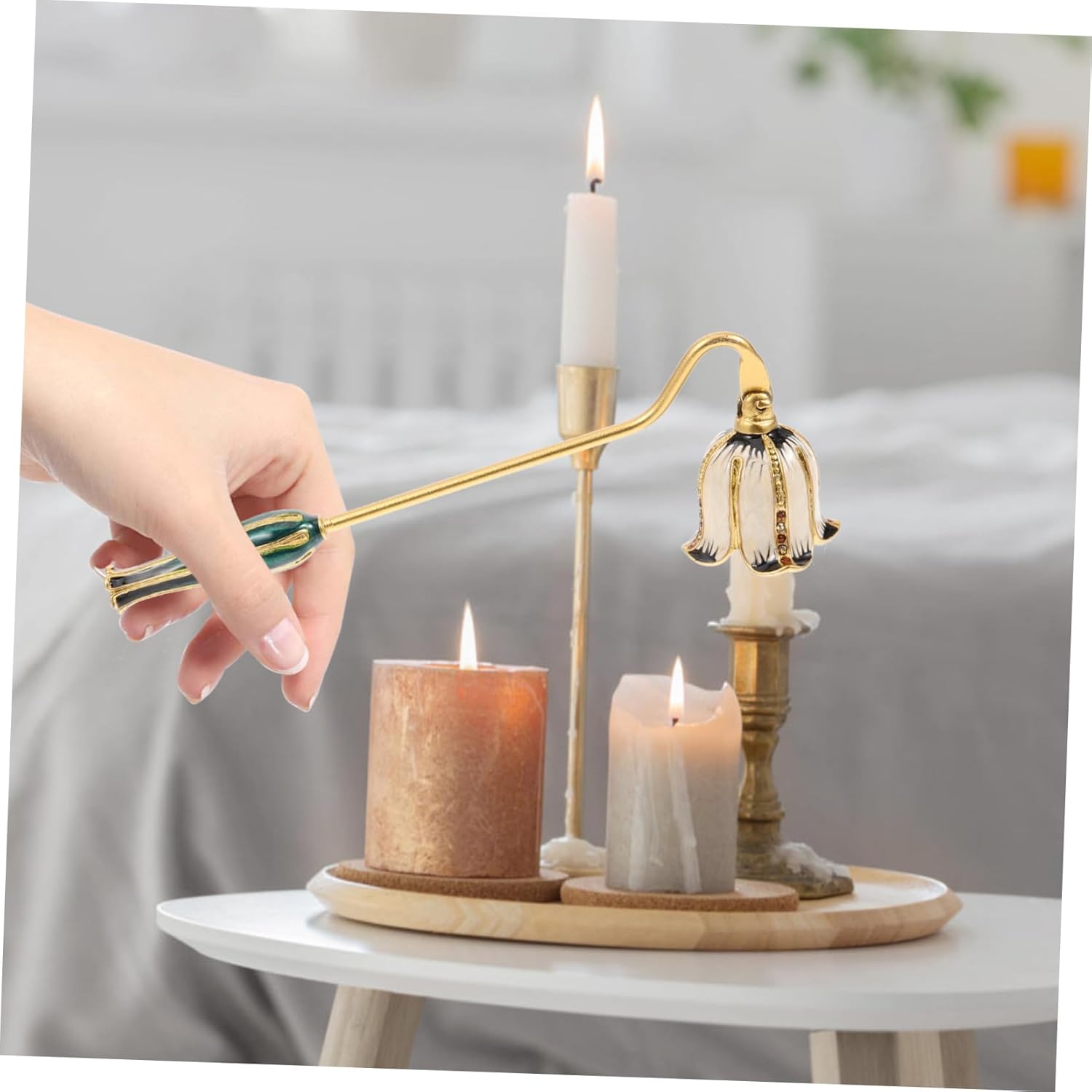 Metal Candle Snuffer with Long Handle