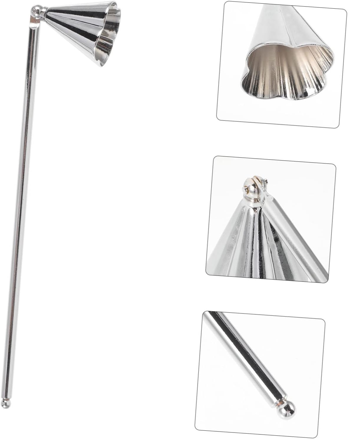 Happyyami Creative Candle Snuffer Stainless Steel Extinguisher for Deep Jar Candles