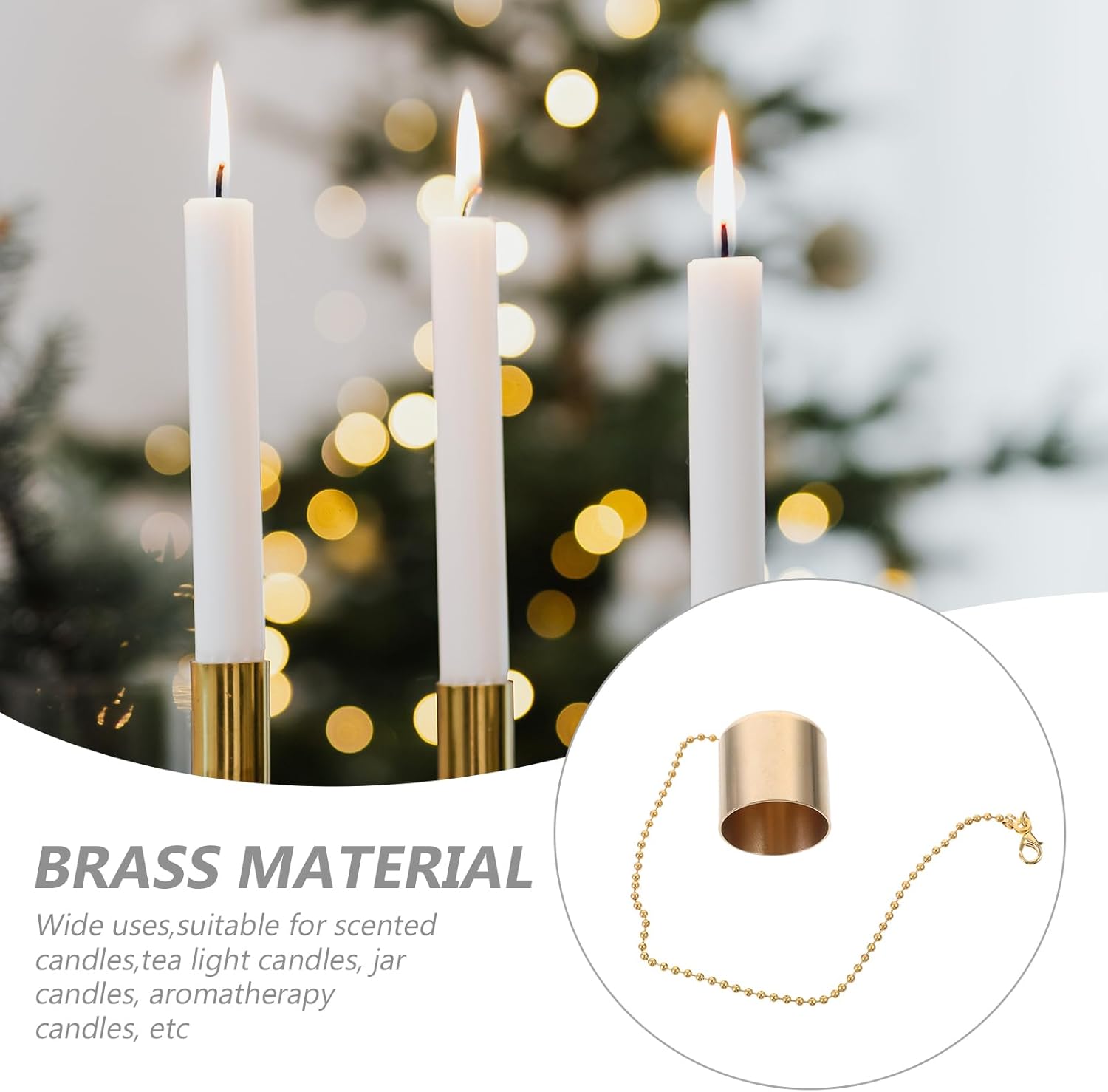 VOSAREA 6pcs Brass Candle Snuffer Set