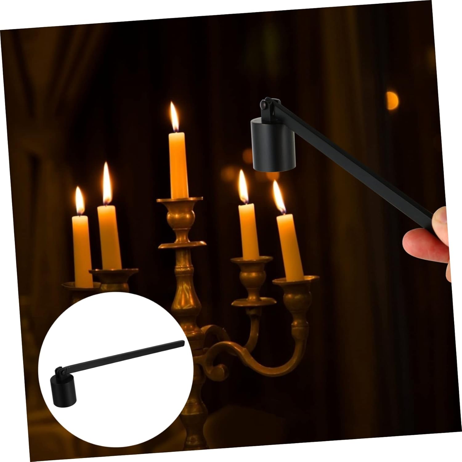 3pcs Candle Snuffer Set with Holders and Flame Extinguisher Tool