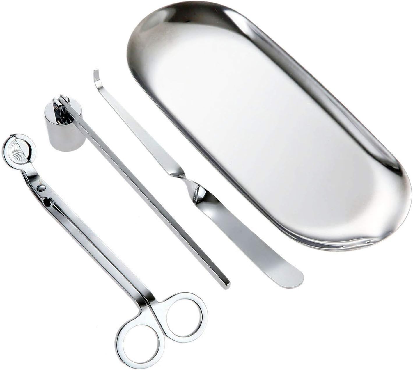 MUXSAM 4 in 1 Candle Accessory Set - Silver