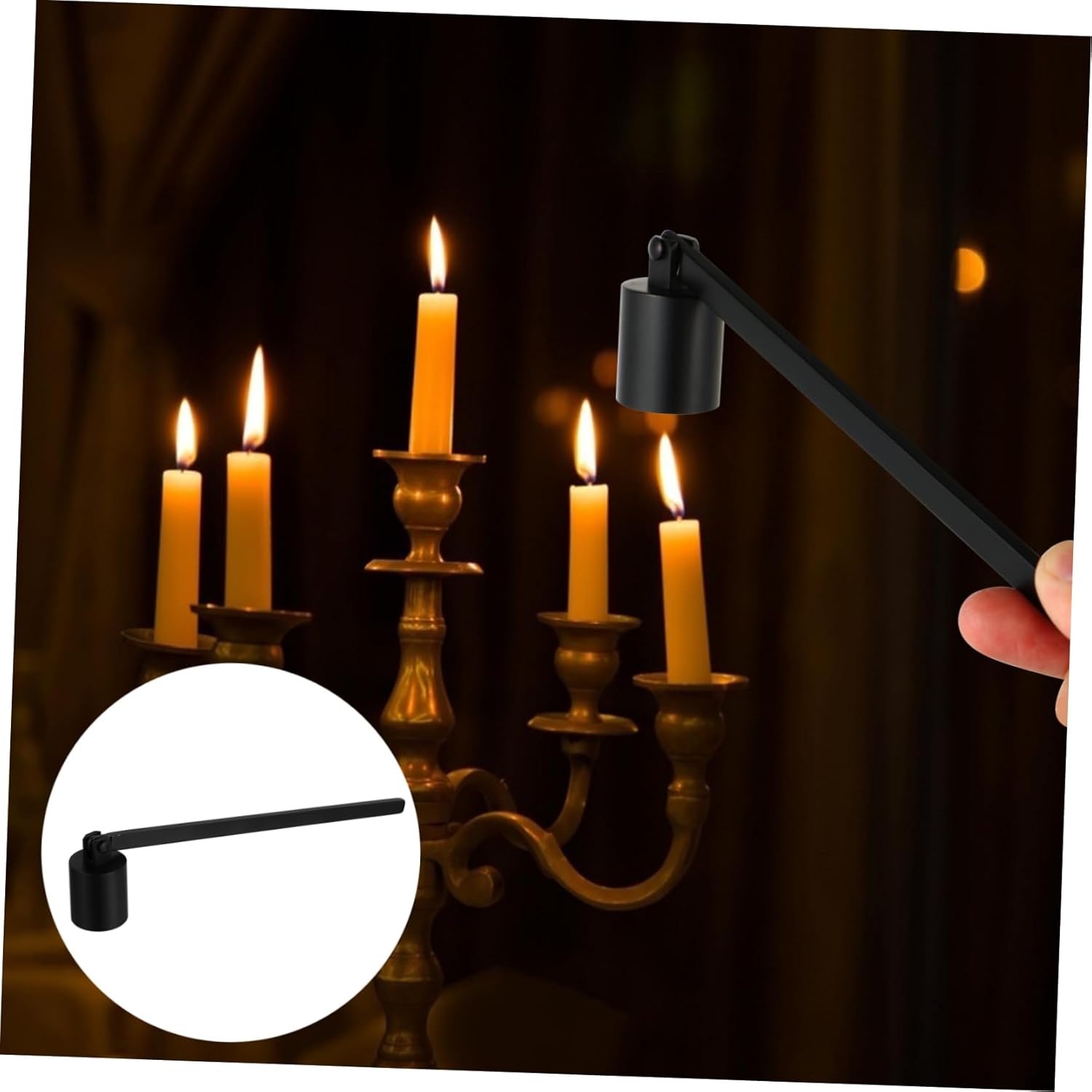 4pcs Candle Snuffer Stainless Steel Flame Extinguisher