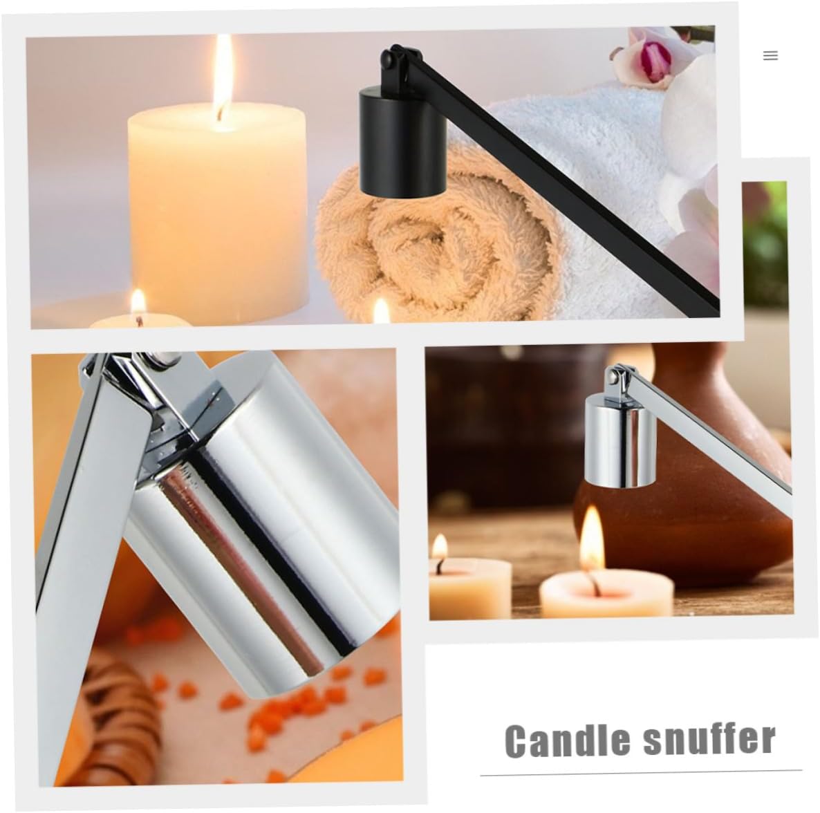 2pcs Alloy Candle Putters Snuffers for Tea Lights Aromatherapy