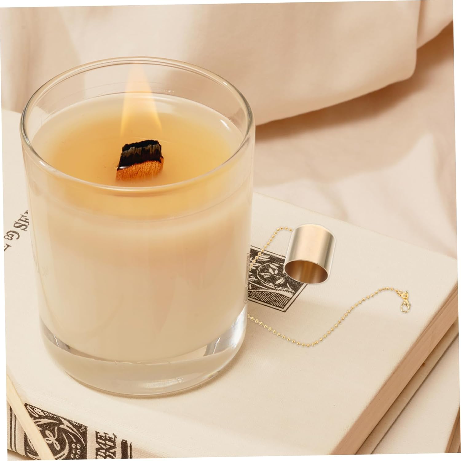 ERINGOGO 4pcs Brass Candle Snuffers with Unique Design