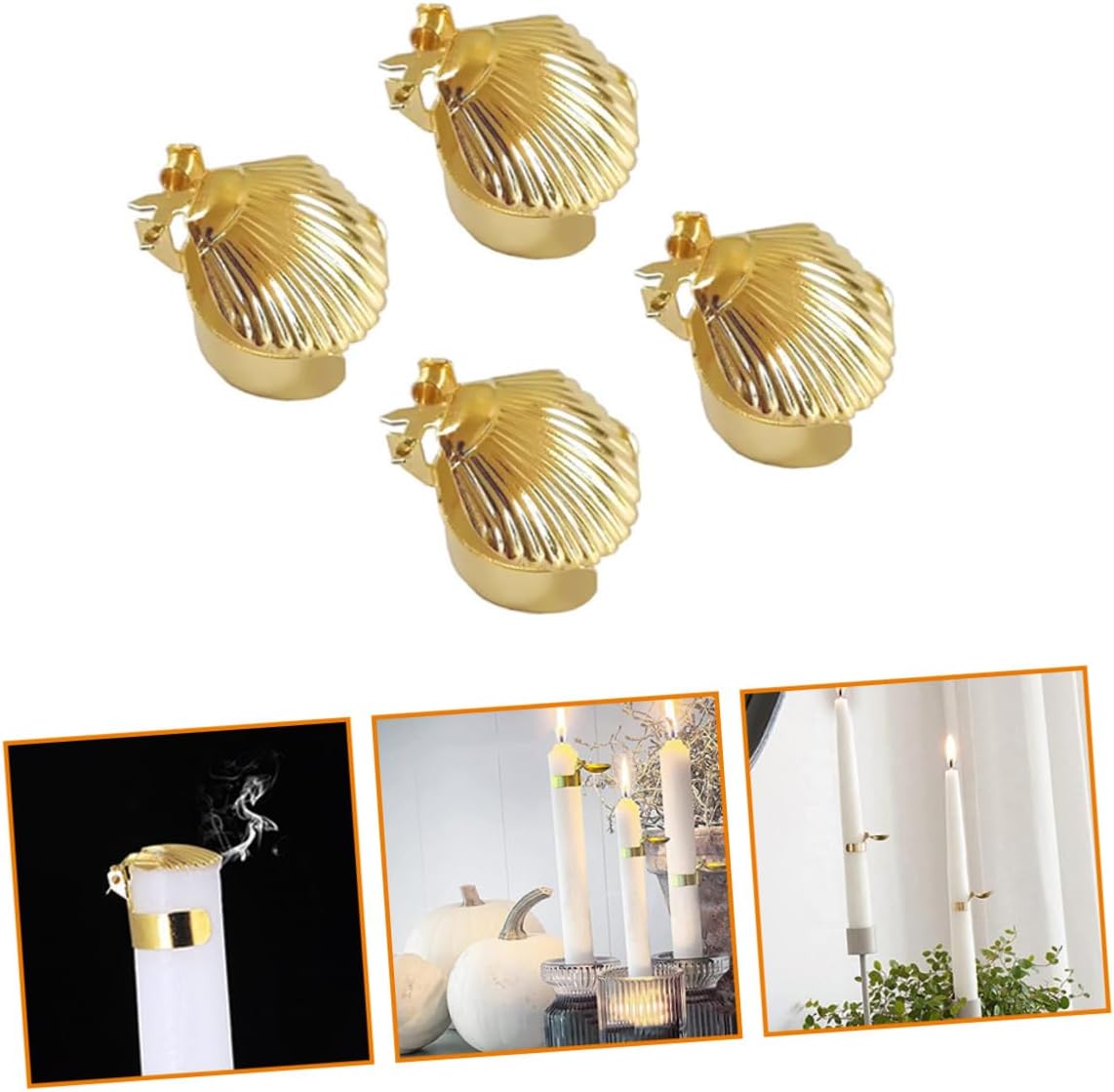STOBAZA Candle Snuffer Set of 4 Elegant Metal Wick Extinguisher