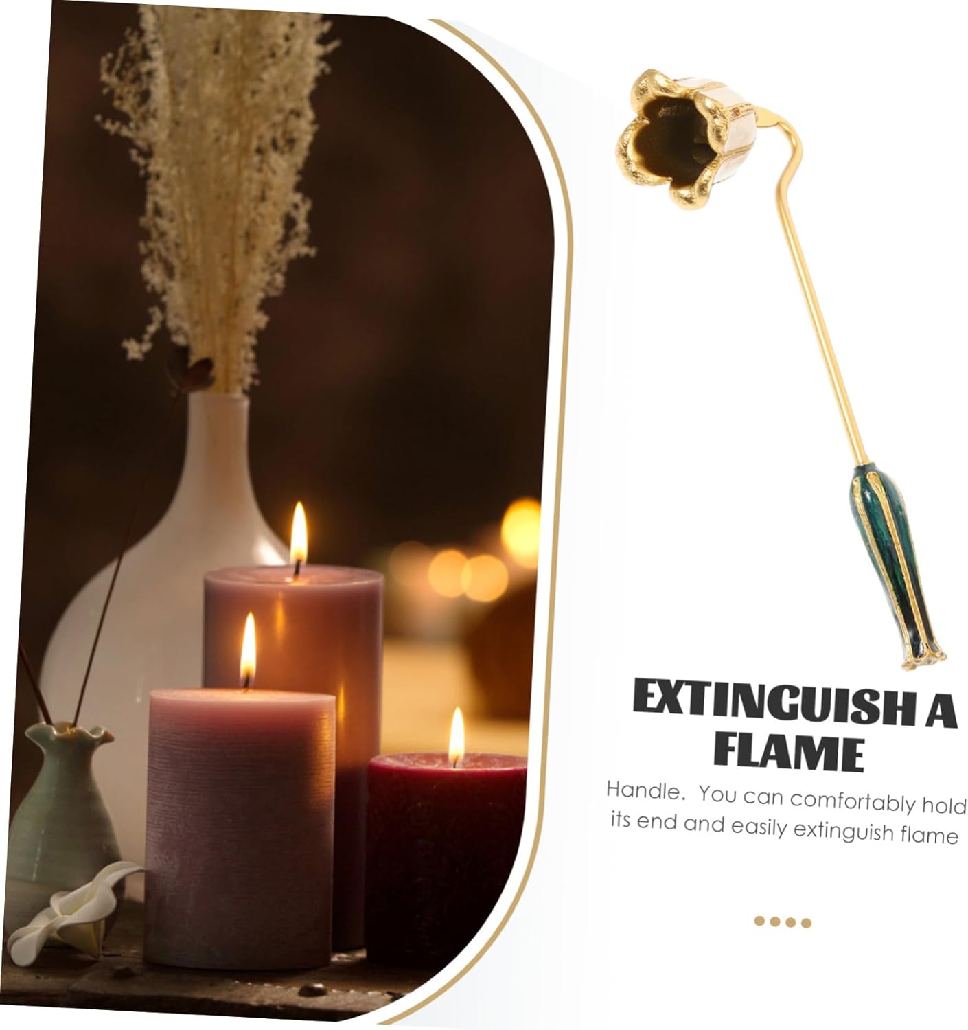 Zerodeko Candle Snuffer with Enamel Finish