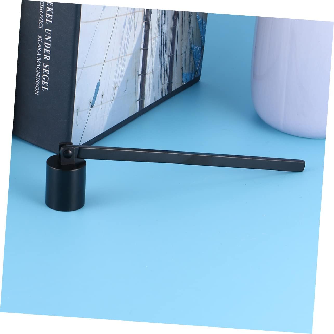 Stainless Steel Candle Snuffer with Wick Trimmer and High Reach Design