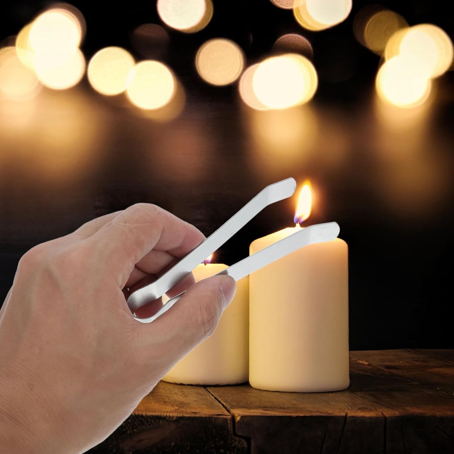 25pcs Metal Candle Extinguisher Wick Clamp for Safe Flame Snuffing