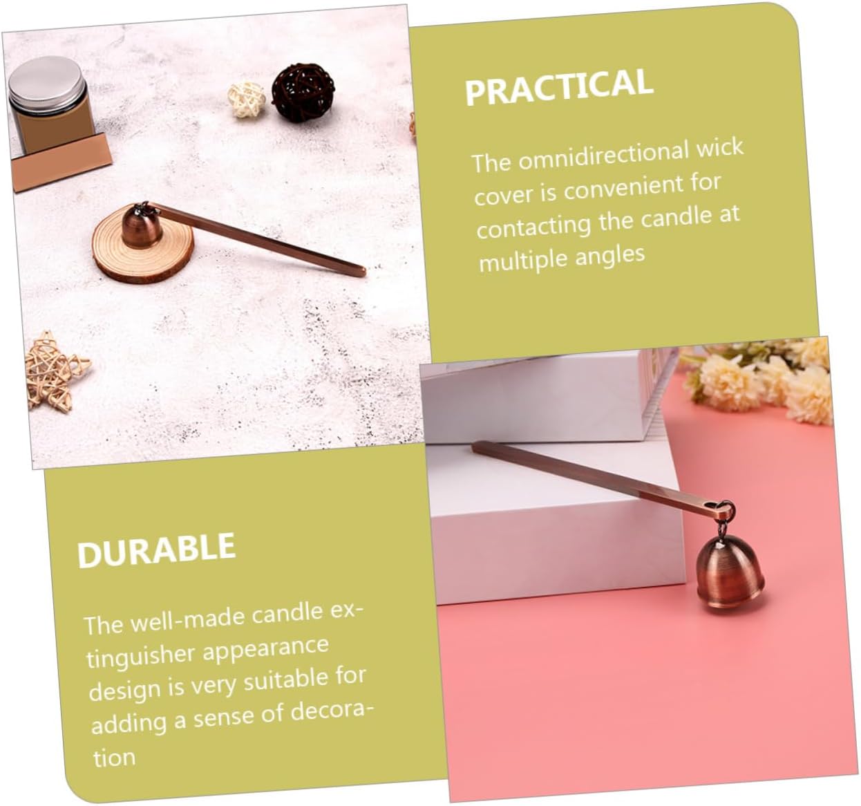 StoBaza Elegant Stainless Steel Candle Snuffer Tool