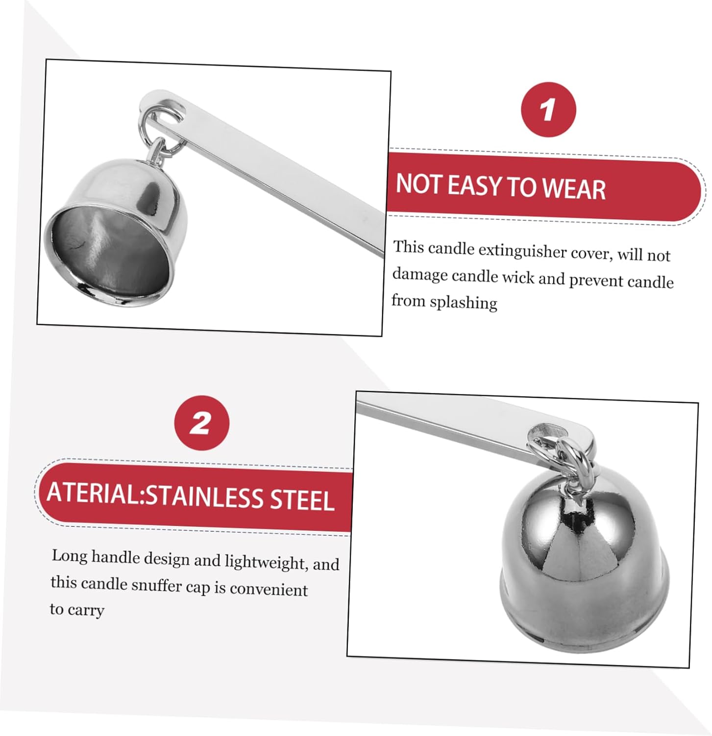 Levemolo 1pcs Stainless Steel Candle Snuffer