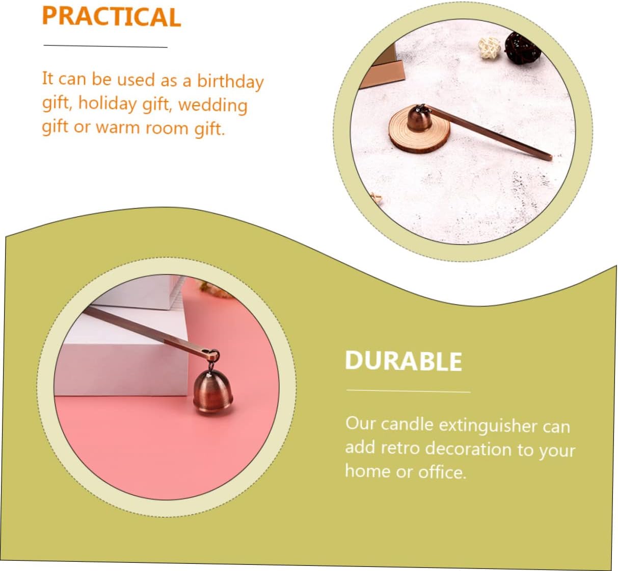 StoBaza Elegant Stainless Steel Candle Snuffer Tool