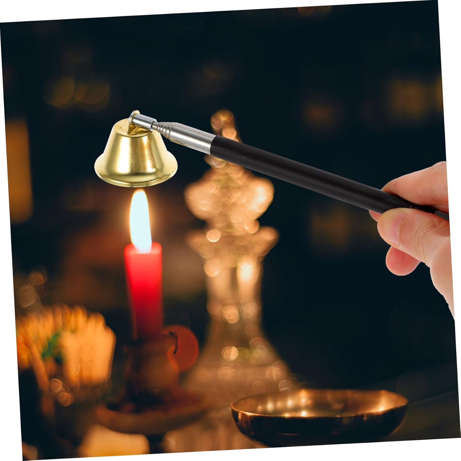 1pc Extensible Fire Extinguisher Candle Wick Snuffer with Retractable Design
