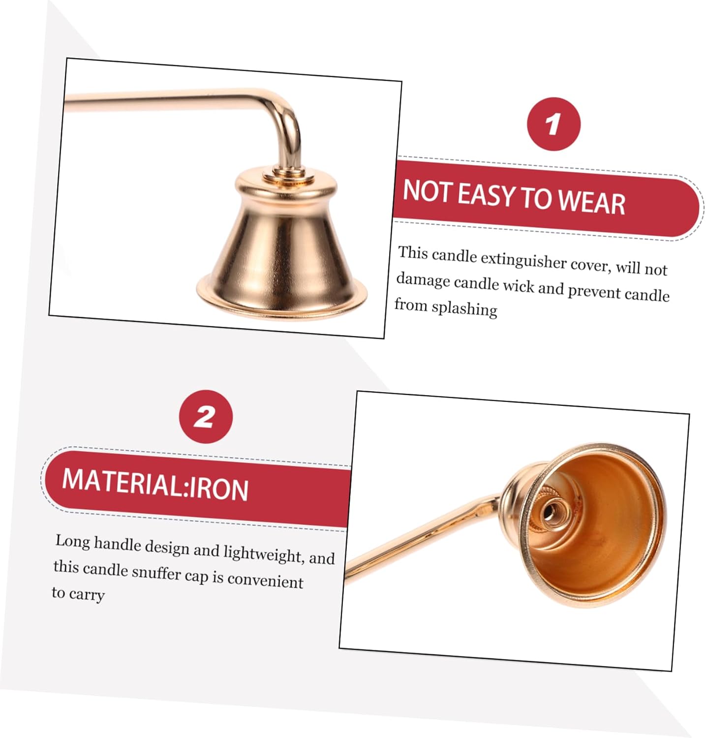 Happyyami Candle Snuffer Tool for Safe Extinguishing of Tea Lights