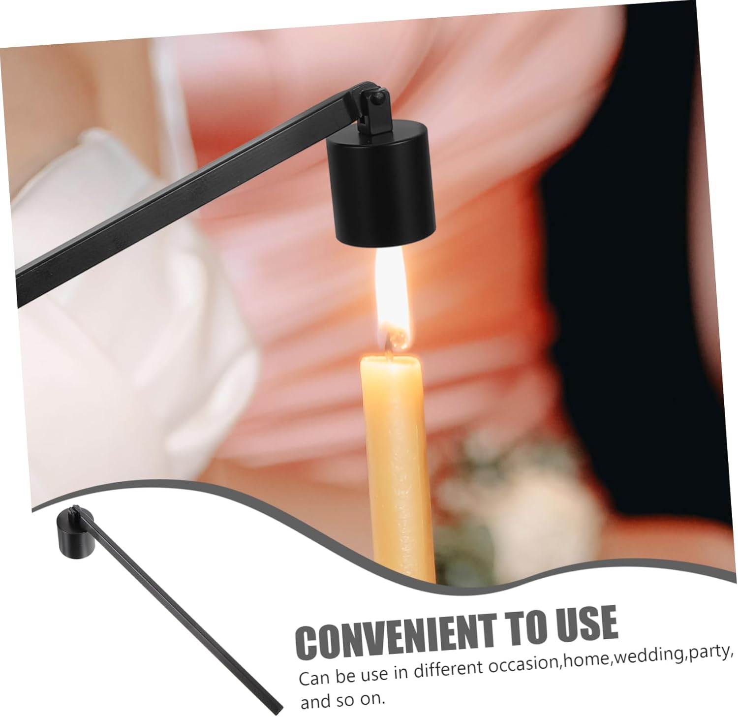 ERINGOGO Candle Snuffer Tool Stainless Steel Elegant Design Safe Extinguishing