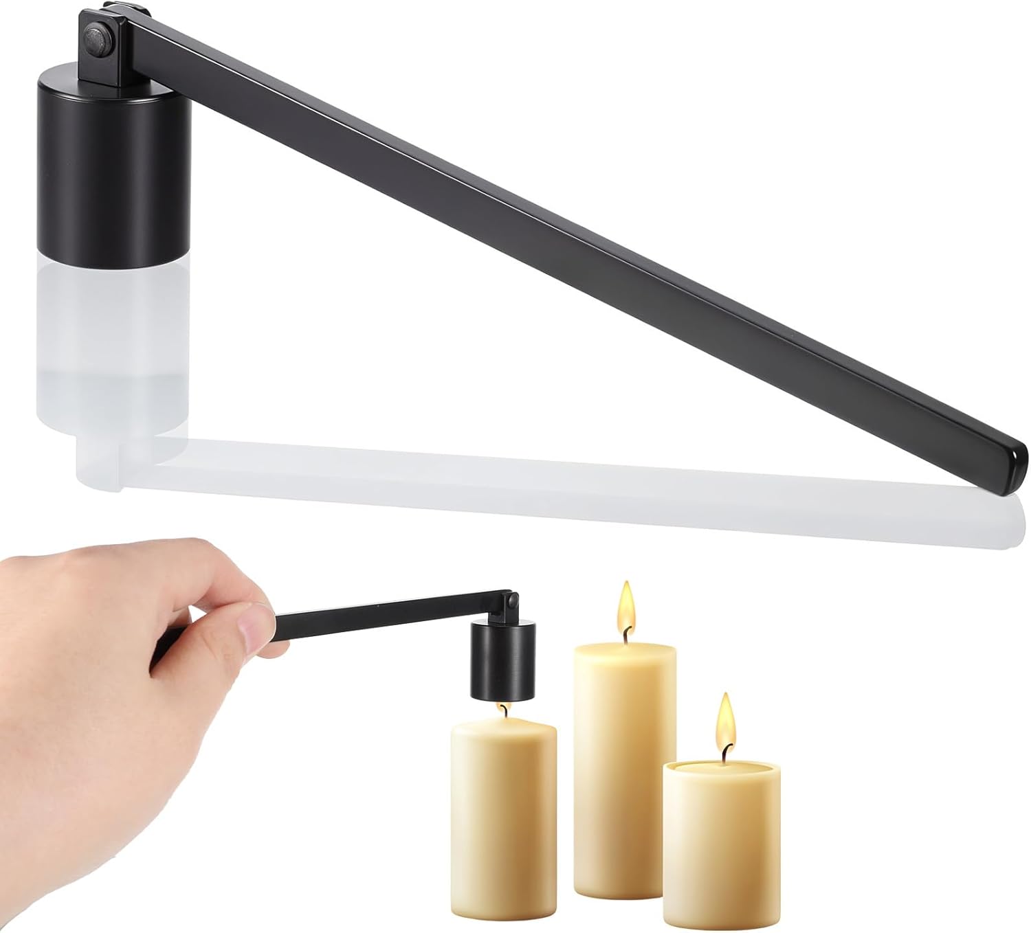 Exircy Candle Snuffer with Long Handle and Stainless Steel Design