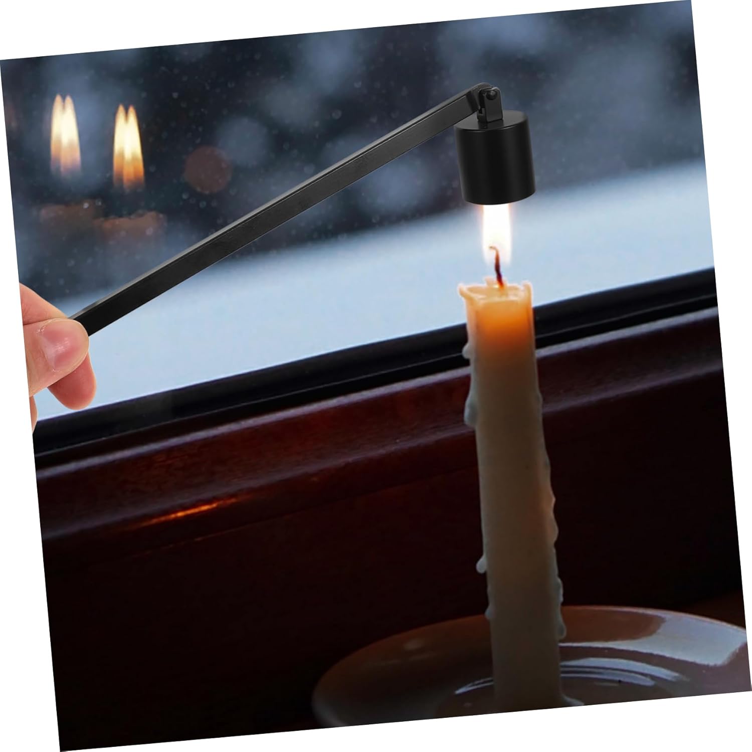 Simple Design Candle Snuffer Tool Extinguisher for Home Weddings and Parties Black