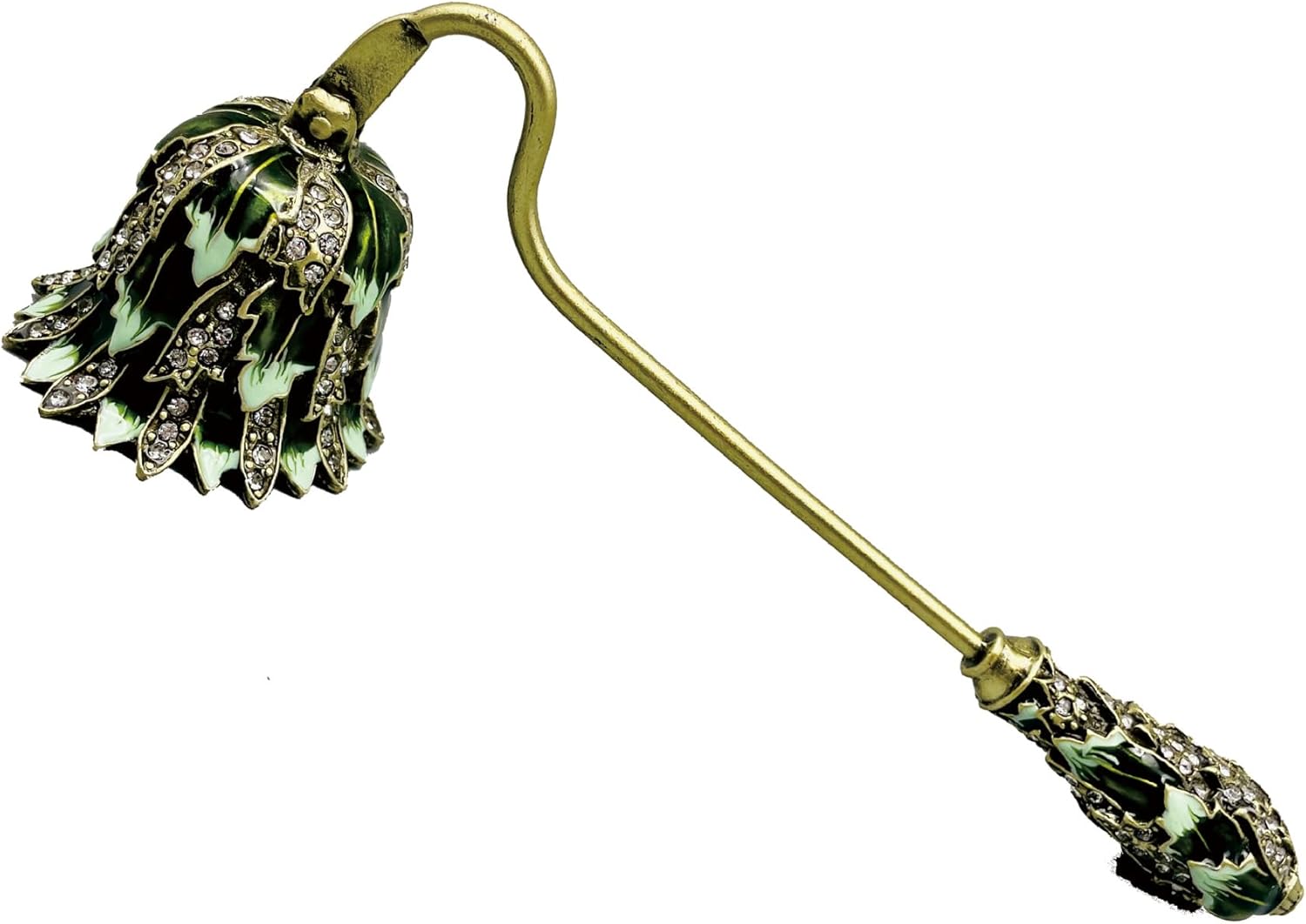 Earssa Candle Snuffer Green Vintage Metal Holder