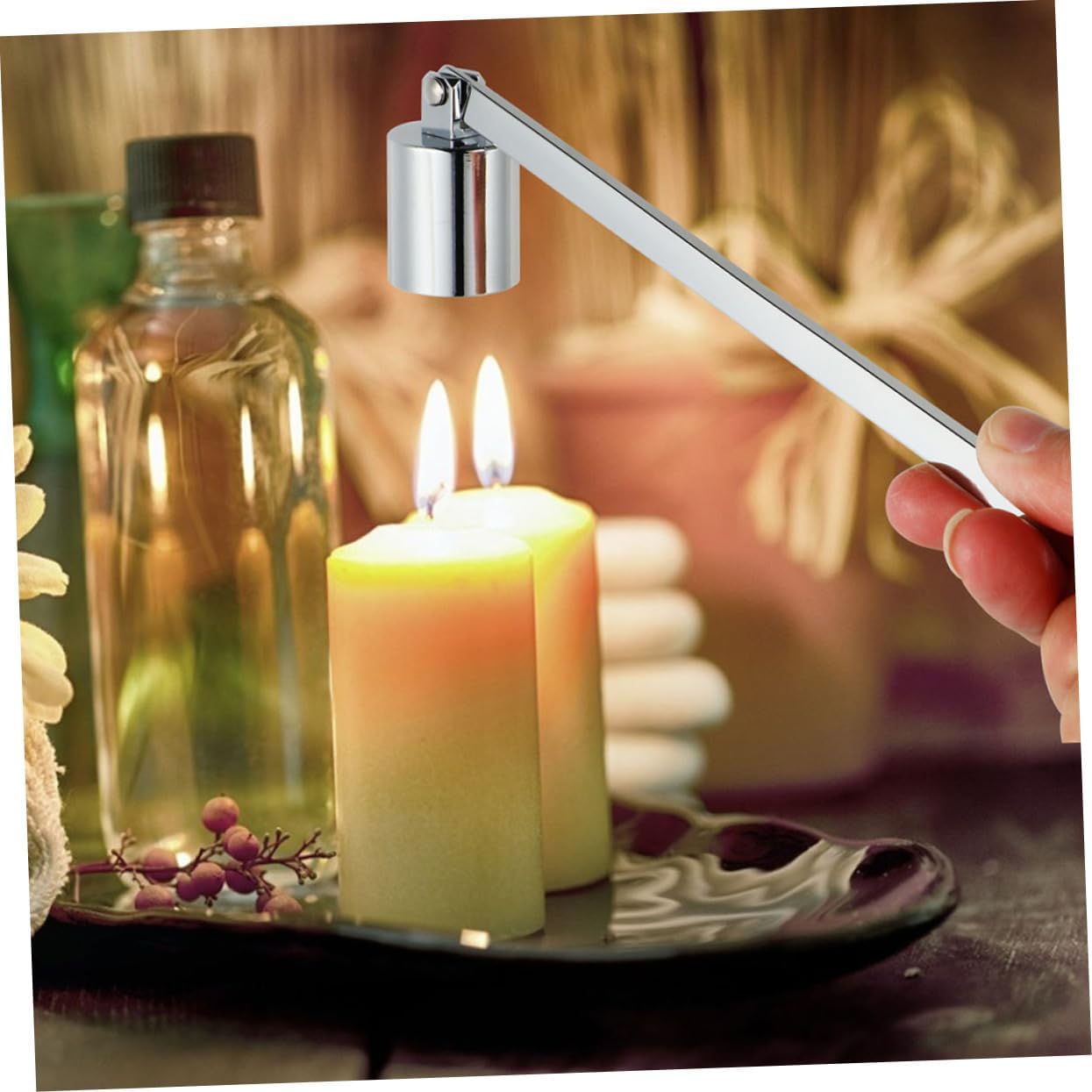 2pcs Portable Candle Snuffer Extinguishers for Safe Wick Covering