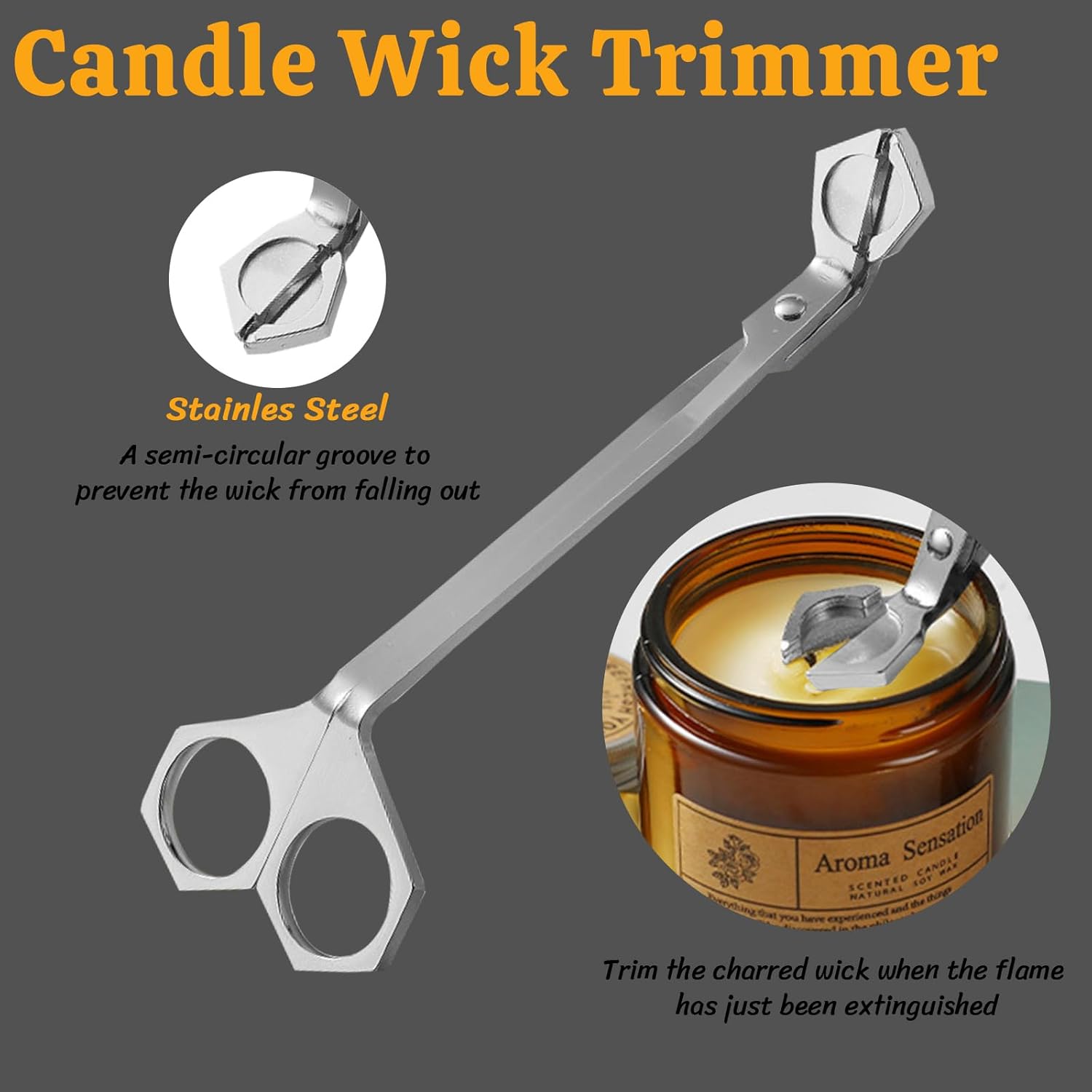Premium 4 in 1 Candle Accessory Set - Silver