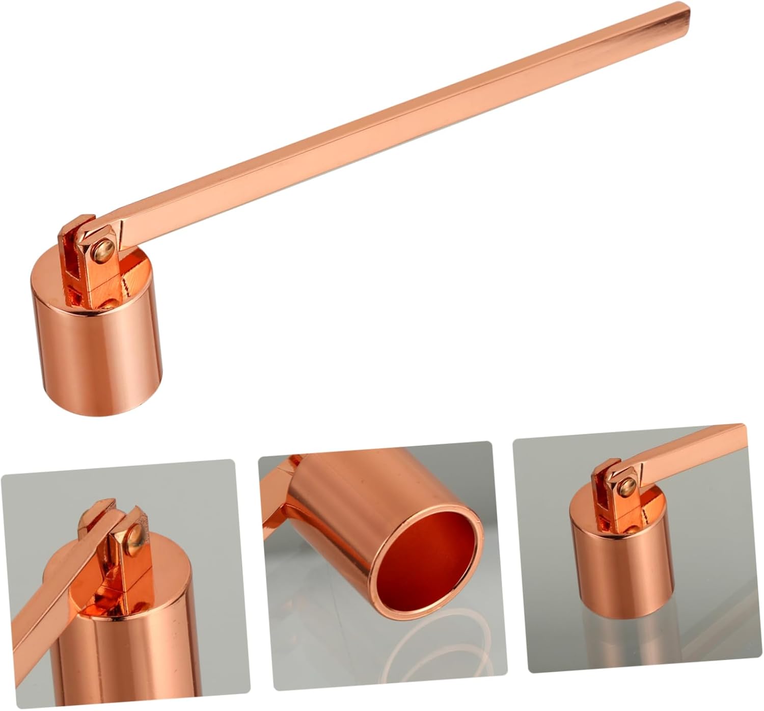 GOOHOCHY Candle Snuffer with Long Handle and Rose Gold Finish
