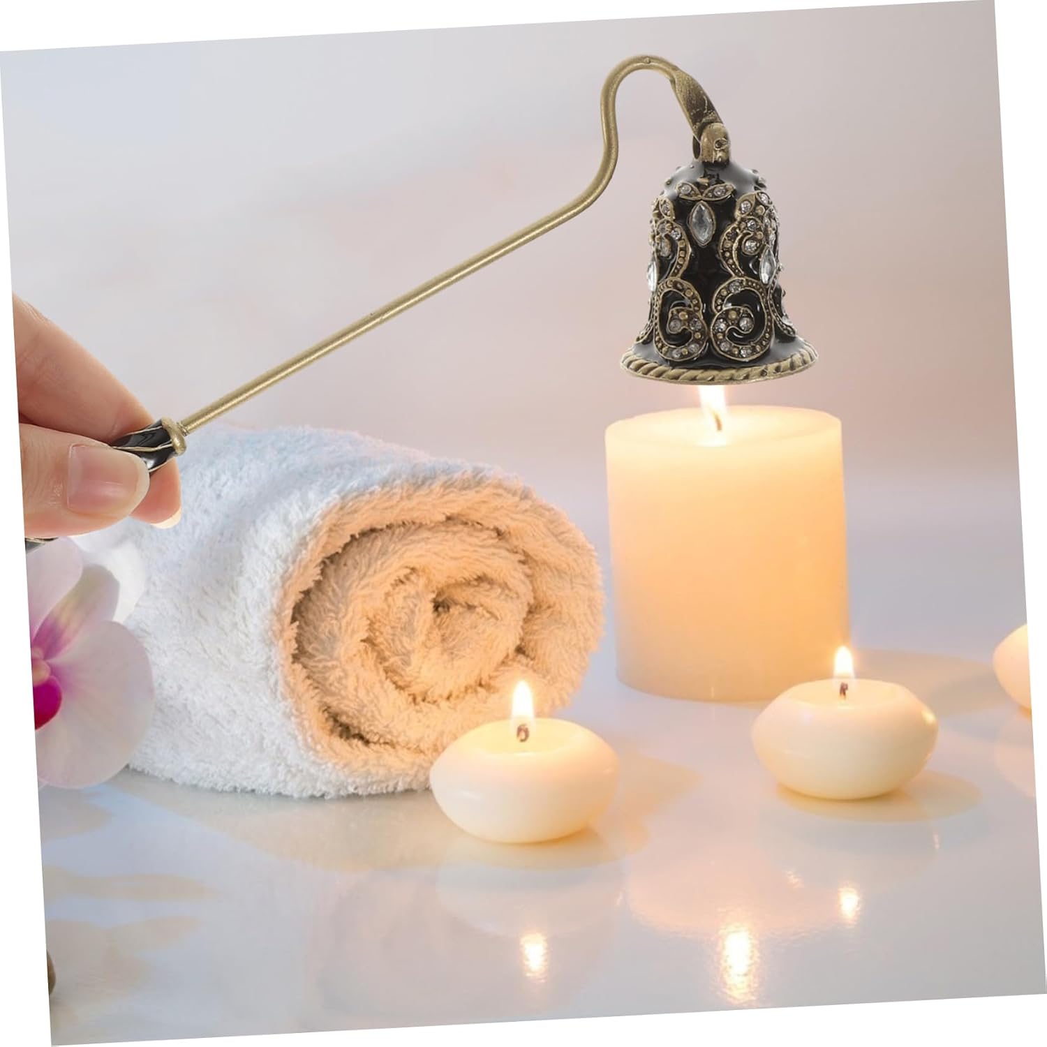 Portable Candle Snuffer Tool with Wide Head